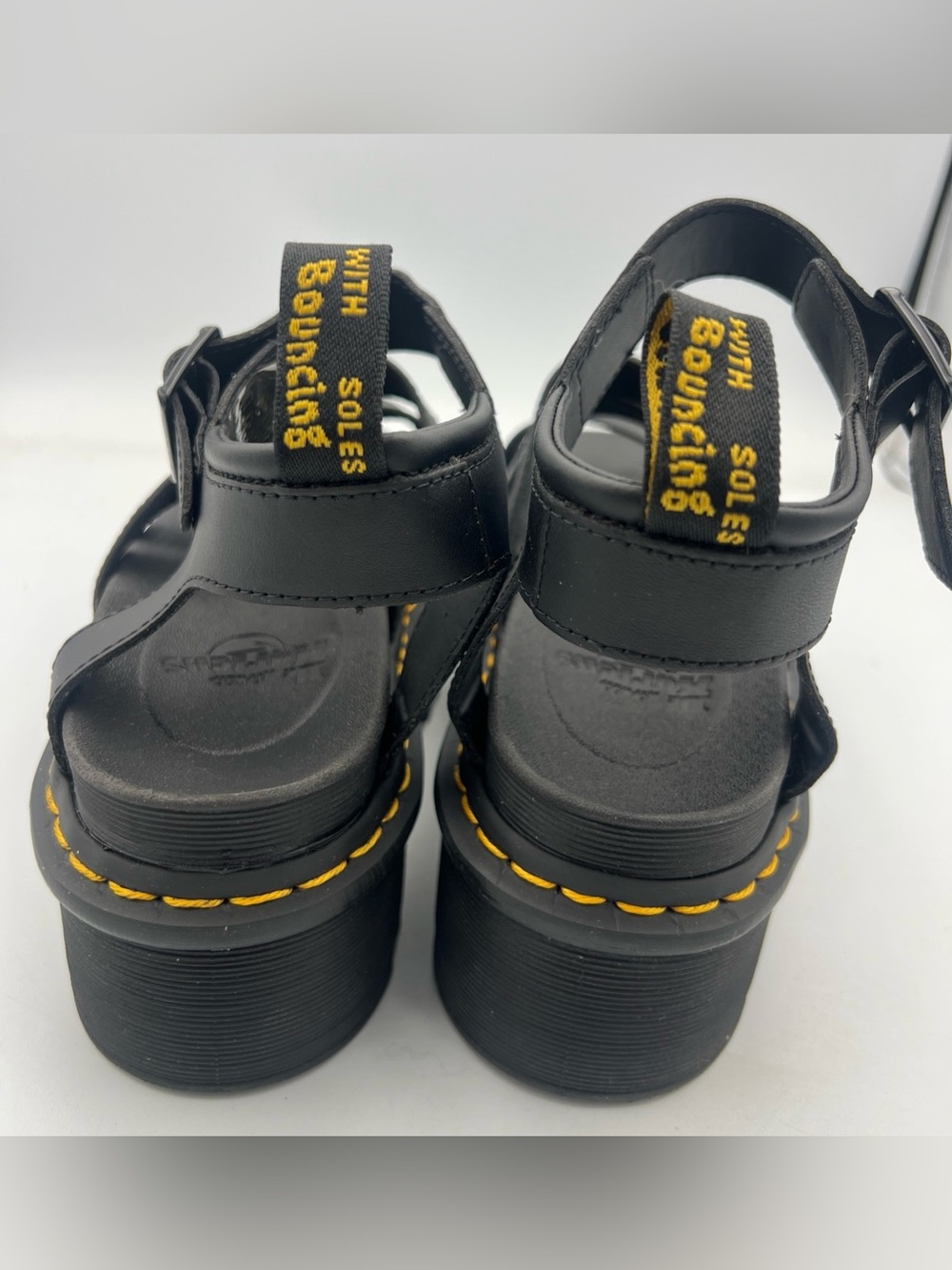 Dr. Martens Blaire Quad Buckle Strap Black Leather Women’s Sandals Size EU39 NEW - Picture 3 of 13